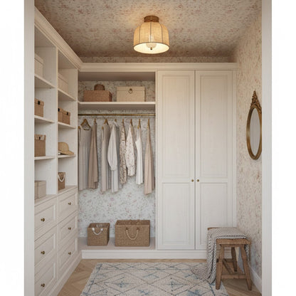 Linnen plafondlamp met gouden ijzeren frame rustiek design warm sfeerlicht voor slaapkamer woonkamer hal entree landelijk