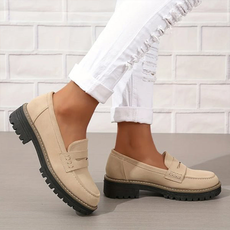 Sienna Zwarte Loafers Dames | Comfortabele Plateauzool, Antislip 2