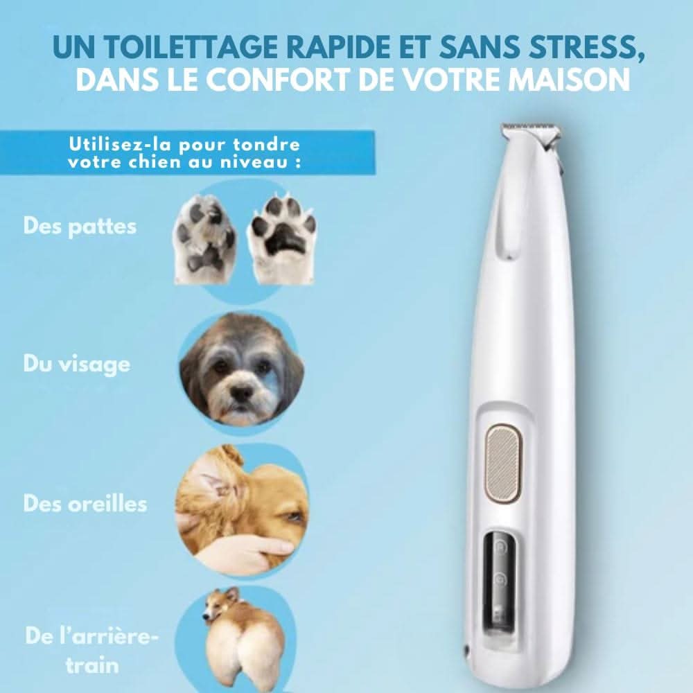 Stille Dierenscheerder Hond Kat Trimmer Gevoelige Zones LED Oplaadbaar USB Keramisch Mes Huisdier Verzorging