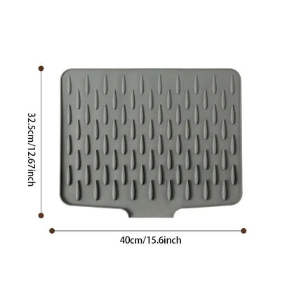Siliconen Droogmat voor Aanrecht – Hittebestendig tot 230°C & Snel Drogend – Antislip Afdruipmat 40x32,5cm