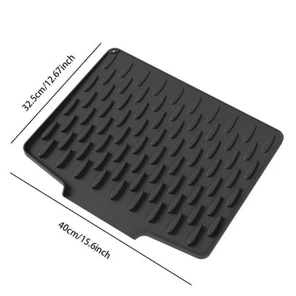 Siliconen Droogmat voor Aanrecht – Hittebestendig tot 230°C & Snel Drogend – Antislip Afdruipmat 40x32,5cm