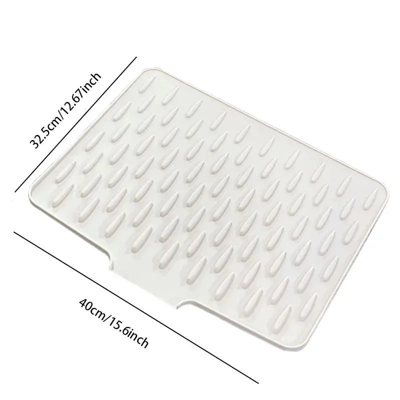 Siliconen Droogmat voor Aanrecht – Hittebestendig tot 230°C & Snel Drogend – Antislip Afdruipmat 40x32,5cm