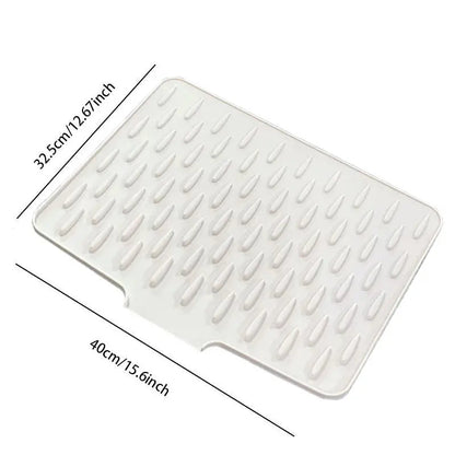 Siliconen Droogmat voor Aanrecht – Hittebestendig tot 230°C & Snel Drogend – Antislip Afdruipmat 40x32,5cm