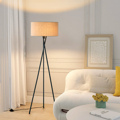 Zijden vloerlamp Ø42 x H160 cm warm wit slaapkamer leeslamp staande lamp