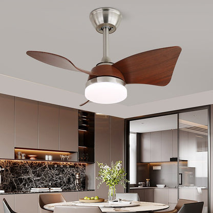 Plafondventilator met Verlichting Scandinavisch Design Zwart Hout 61-80cm
