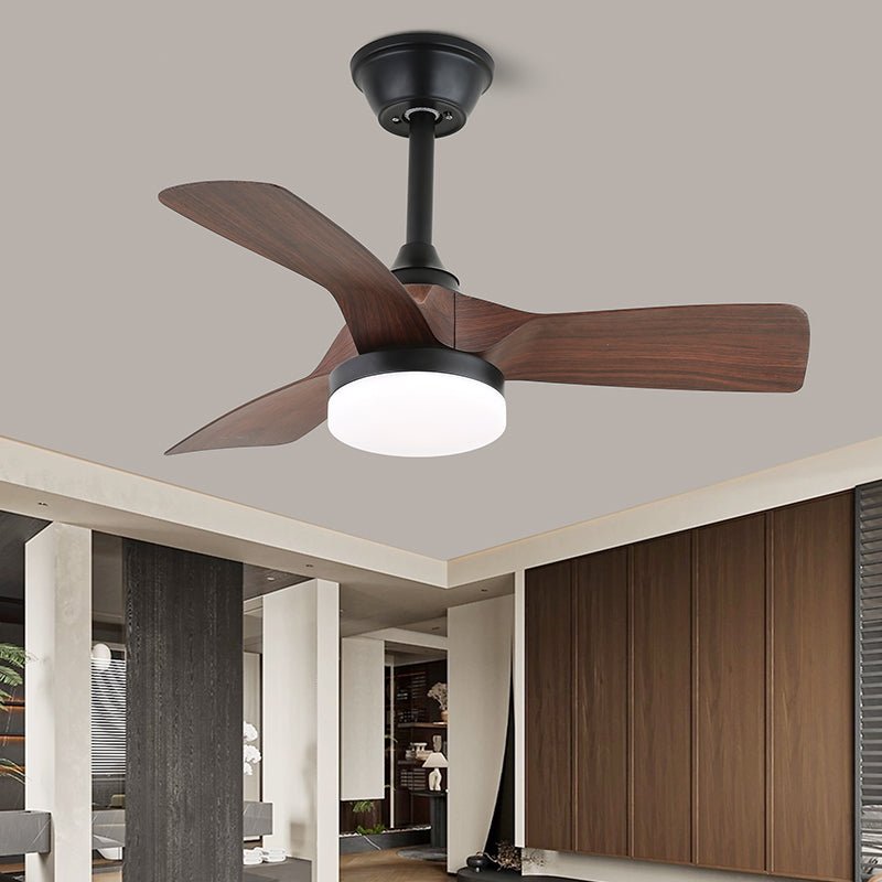 Plafondventilator met Verlichting Scandinavisch Design Zwart Hout 61-80cm
