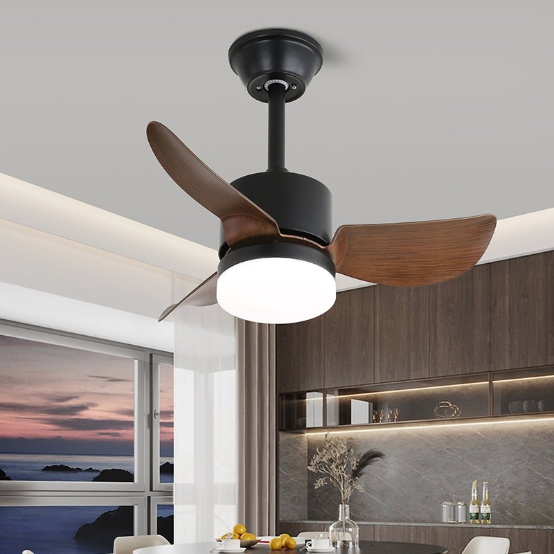Plafondventilator met Verlichting Scandinavisch Design Zwart Hout 61-80cm