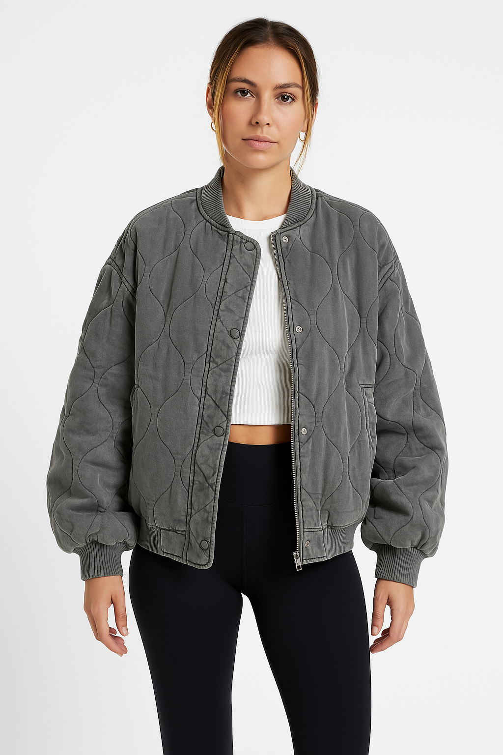 Oversized Bommenwerper Jas met Rits Zakken - StudioMarella