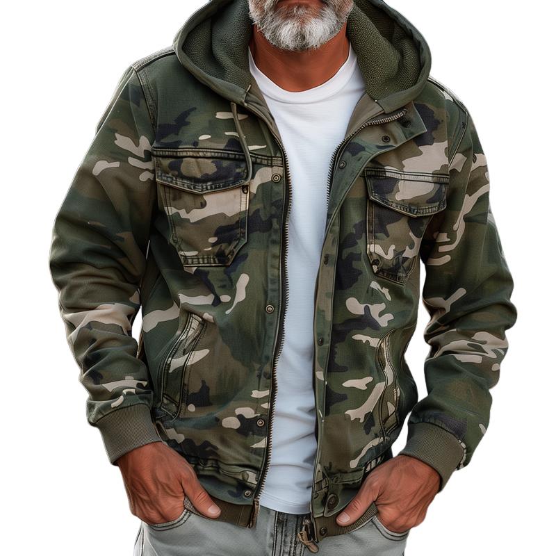 Camouflage Cargojack Functioneel en Stijlvol voor Mannen