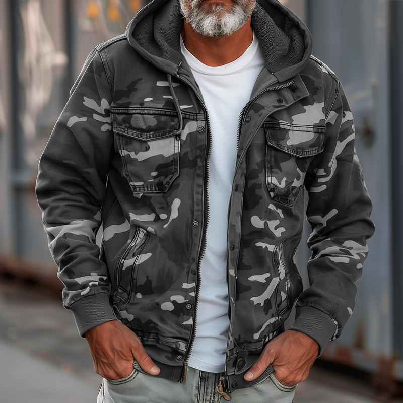 Camouflage Cargojack Functioneel en Stijlvol voor Mannen