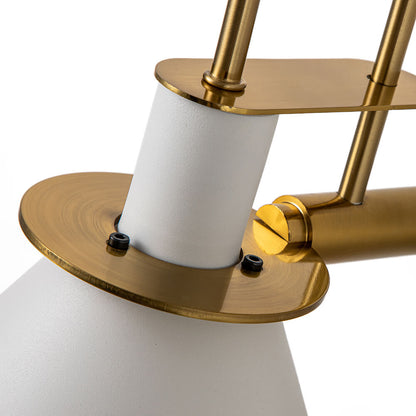 Wandlamp Kegel Zwart Wit Groen Messing 31cm E26 Mid-Century Slaapkamer Entree Gang Eetkamer Vintage Wandspot Traphal Retro