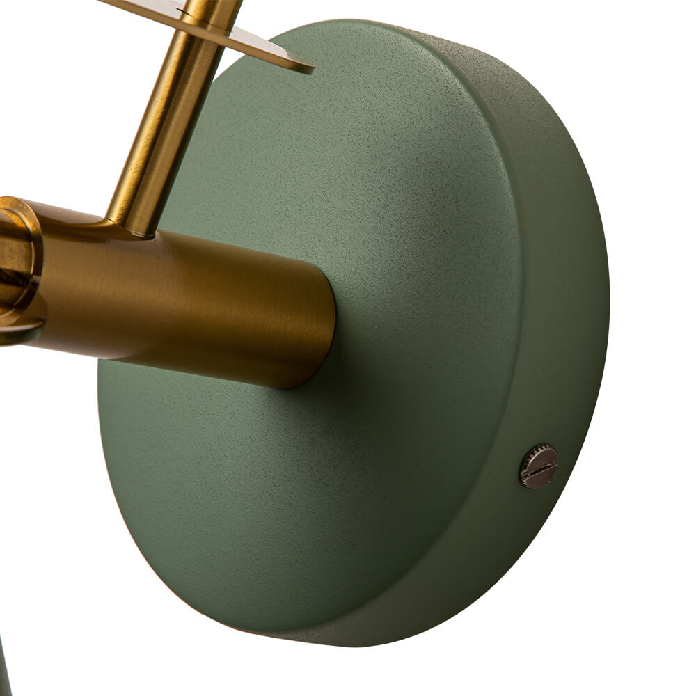 Wandlamp Kegel Zwart Wit Groen Messing 31cm E26 Mid-Century Slaapkamer Entree Gang Eetkamer Vintage Wandspot Traphal Retro