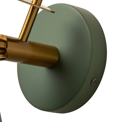Wandlamp Kegel Zwart Wit Groen Messing 31cm E26 Mid-Century Slaapkamer Entree Gang Eetkamer Vintage Wandspot Traphal Retro