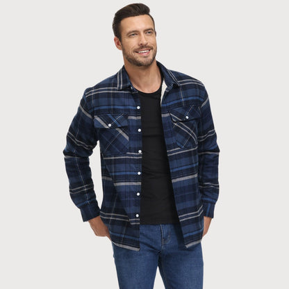 Heren Sherpa Jas Warm Gevoerd Geruit