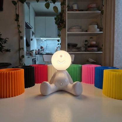 Zittende LED Tafellamp met Accu – Draadloos in 8 Kleuren