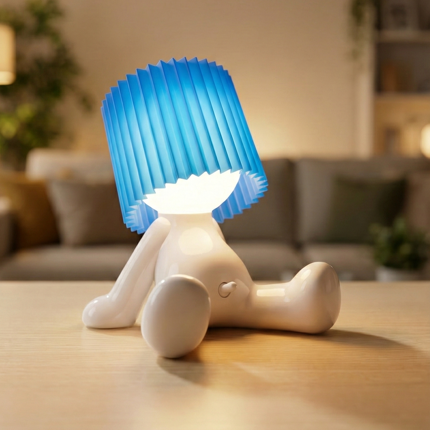 Zittende LED Tafellamp met Accu – Draadloos in 8 Kleuren