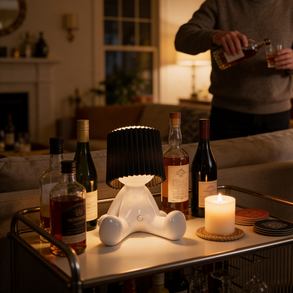 Zittende LED Tafellamp met Accu – Draadloos in 8 Kleuren