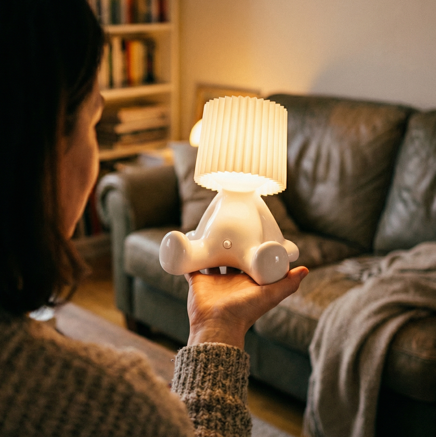 Zittende LED Tafellamp met Accu – Draadloos in 8 Kleuren