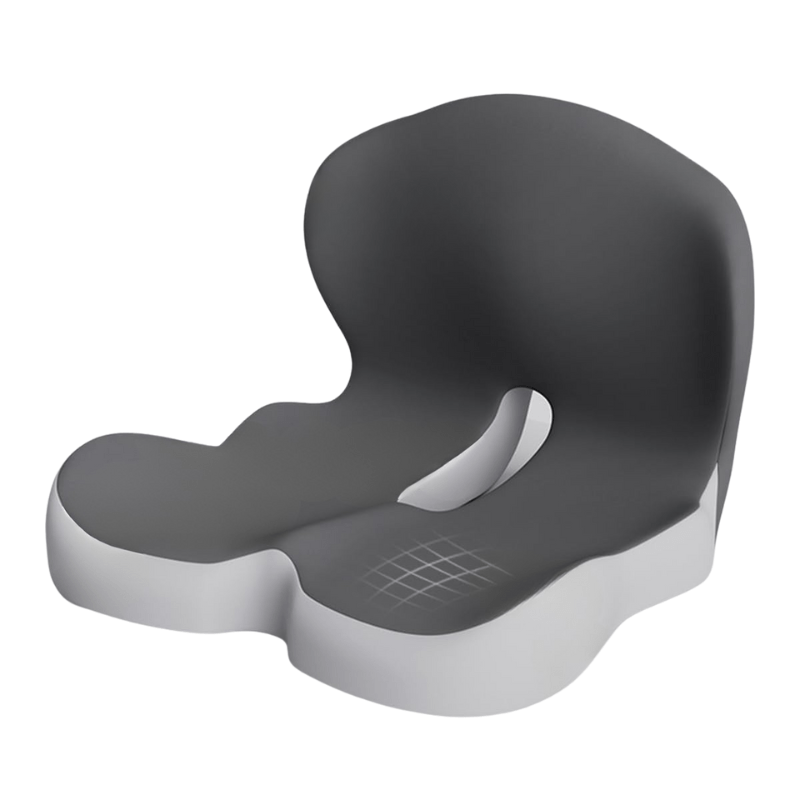 ErgoComfort Zitkussen Memory Foam Ergonomisch Drukverlagend Antislip | Bureaustoel Auto Thuiswerken Rugpijn Steunkussen Zitkussens