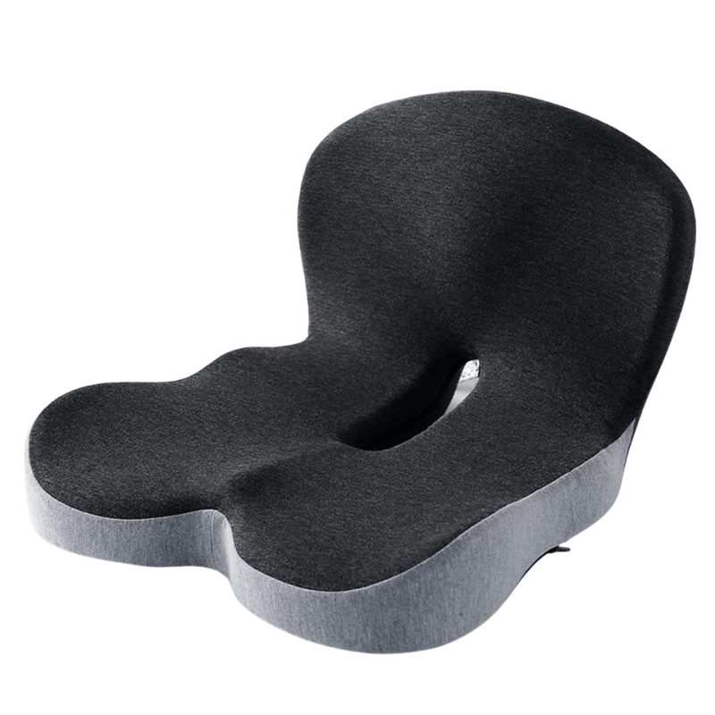 ErgoComfort Zitkussen Memory Foam Ergonomisch Drukverlagend Antislip | Bureaustoel Auto Thuiswerken Rugpijn Steunkussen Zitkussens