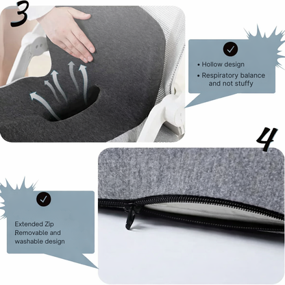ErgoComfort Zitkussen Memory Foam Ergonomisch Drukverlagend Antislip | Bureaustoel Auto Thuiswerken Rugpijn Steunkussen Zitkussens