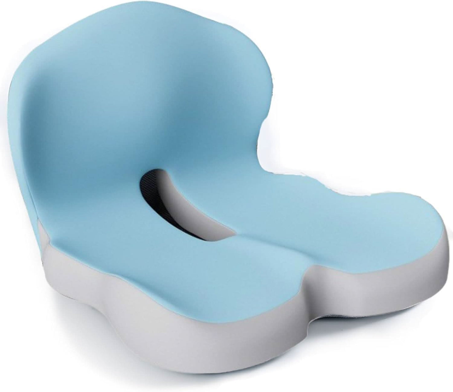 ErgoComfort Zitkussen Memory Foam Ergonomisch Drukverlagend Antislip | Bureaustoel Auto Thuiswerken Rugpijn Steunkussen Zitkussens