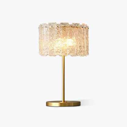 Glazen Tafellamp met Messing Voet – Design Verlichting voor Interieur