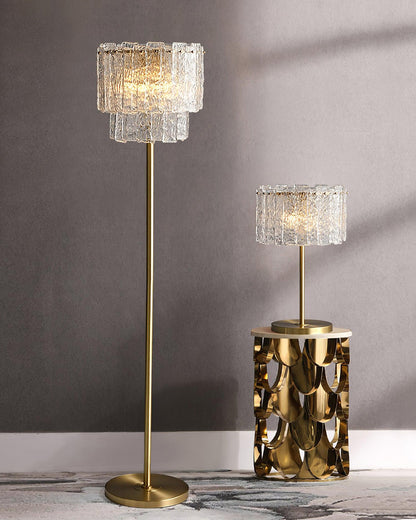 Glazen Tafellamp met Messing Voet – Design Verlichting voor Interieur