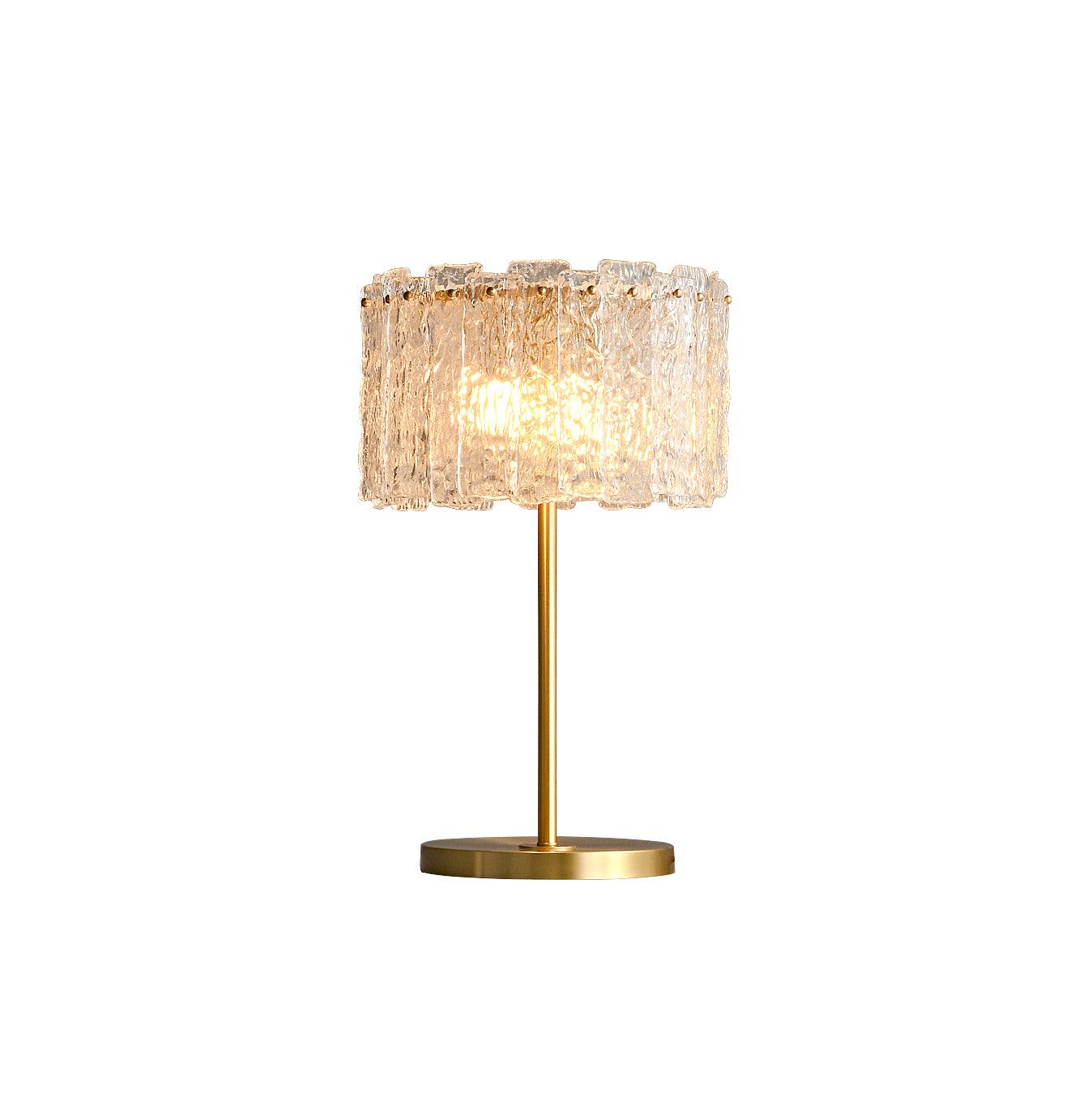 Glazen Tafellamp met Messing Voet – Design Verlichting voor Interieur