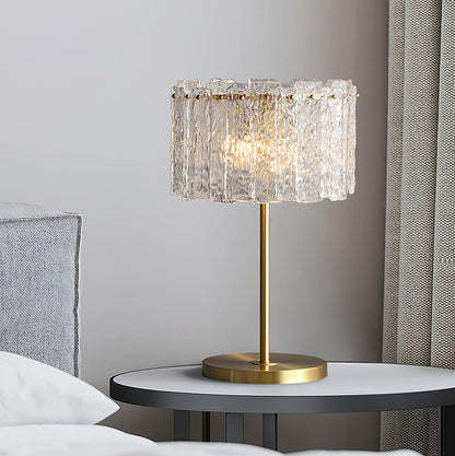 Glazen Tafellamp met Messing Voet – Design Verlichting voor Interieur