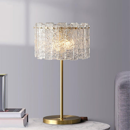 Glazen Tafellamp met Messing Voet – Design Verlichting voor Interieur