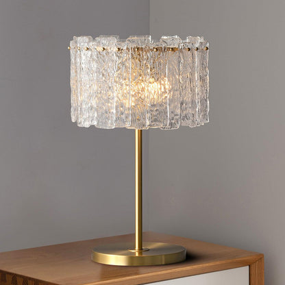 Glazen Tafellamp met Messing Voet – Design Verlichting voor Interieur