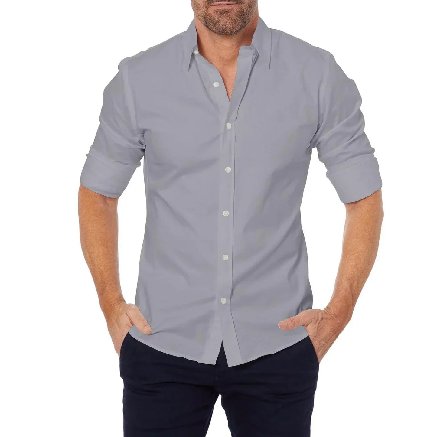 Heren Overhemd Lange Mouw Kwaliteit Casual Look
