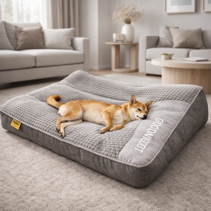 Orthopedisch Hondenkussen Groot Kristalfluweel Hoofdkussen Grote Hond Wasbare Hoes Luxe Hondenbed Verhoogde Rand XL 2XL 3XL
