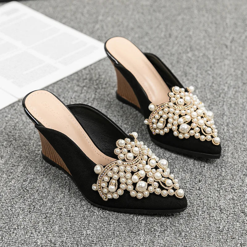 Parel Hakken TwinkleToe Wedges Lage Hak - StudioMarella