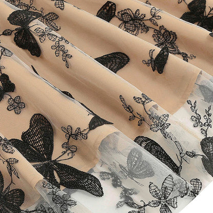 Zomerjurk Zwarte Print Vrouwenjurk voor Avond uit