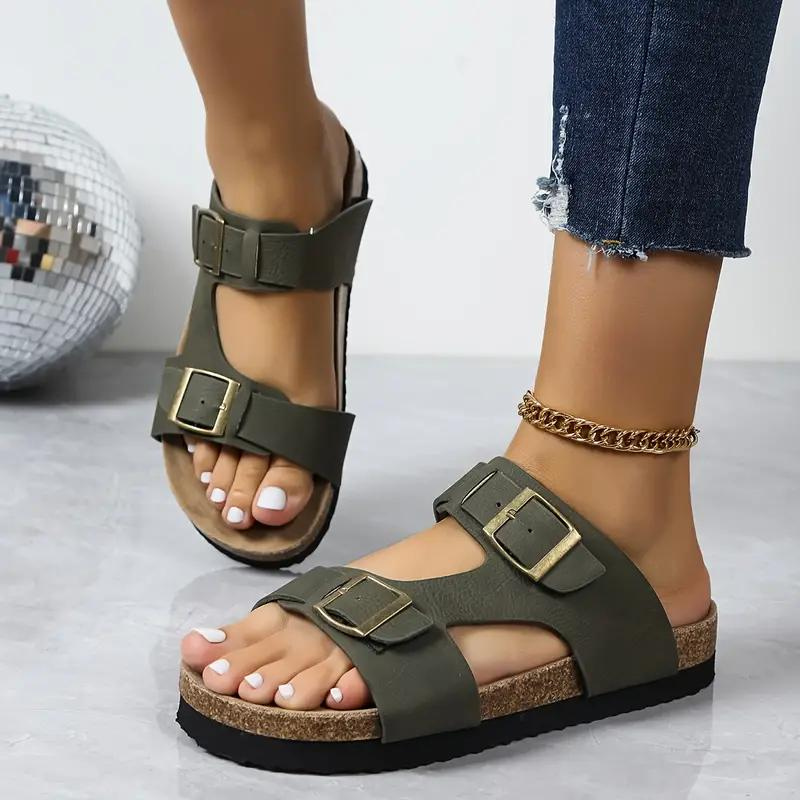 Dames Slides Comfortabel Leer Orthopedisch