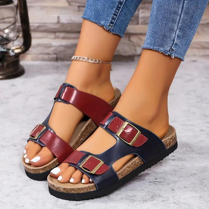 Dames Slides Comfortabel Leer Orthopedisch