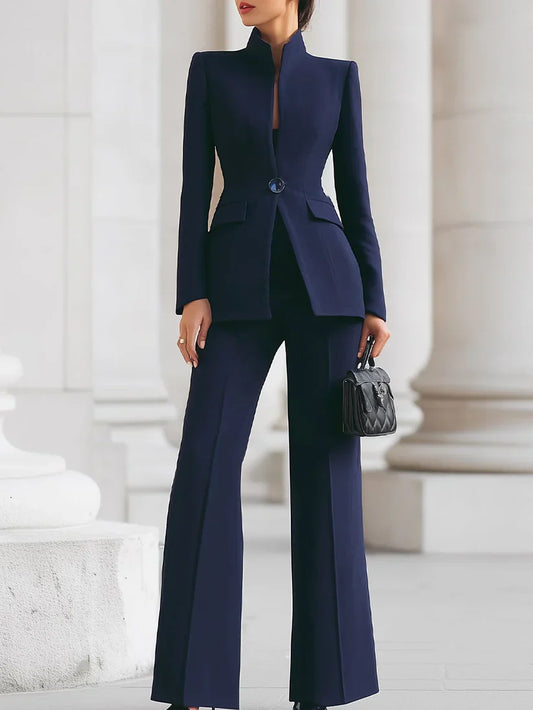 Dames Blazer Pak met Pantalon en Nette Taille - StudioMarella