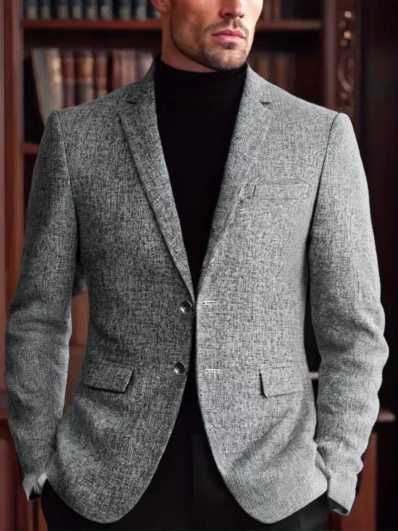 Kreukvrije Slim Fit Jas met Notch Lapel - StudioMarella