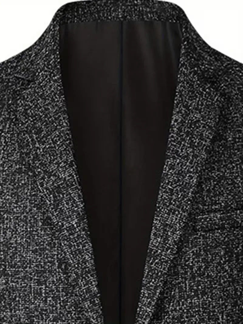 Slim-fit jas met notch lapel en kreukbestendig materiaal