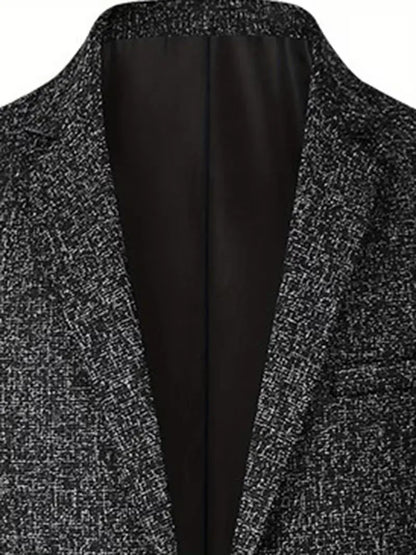 Slim-fit jas met notch lapel en kreukbestendig materiaal