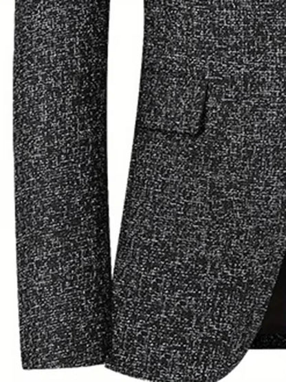 Slim-fit jas met notch lapel en kreukbestendig materiaal