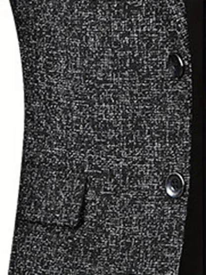 Slim-fit jas met notch lapel en kreukbestendig materiaal