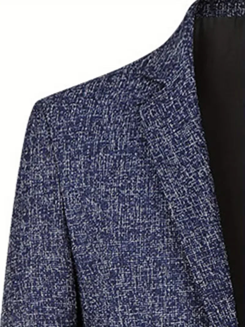 Slim-fit jas met notch lapel en kreukbestendig materiaal