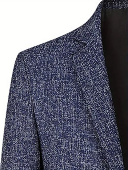 Slim-fit jas met notch lapel en kreukbestendig materiaal