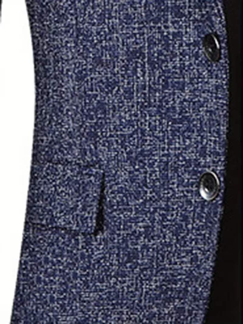 Slim-fit jas met notch lapel en kreukbestendig materiaal