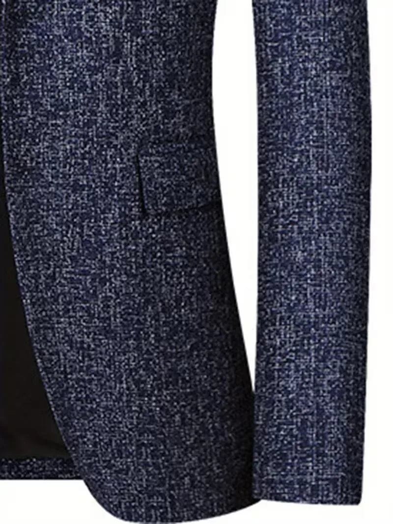 Slim-fit jas met notch lapel en kreukbestendig materiaal