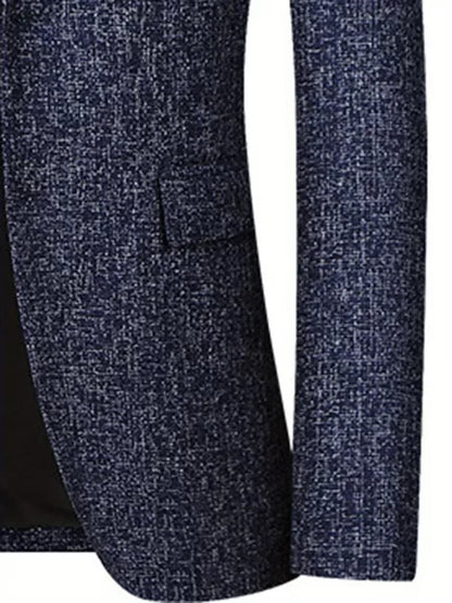 Slim-fit jas met notch lapel en kreukbestendig materiaal
