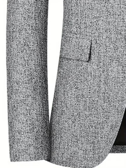 Slim-fit jas met notch lapel en kreukbestendig materiaal